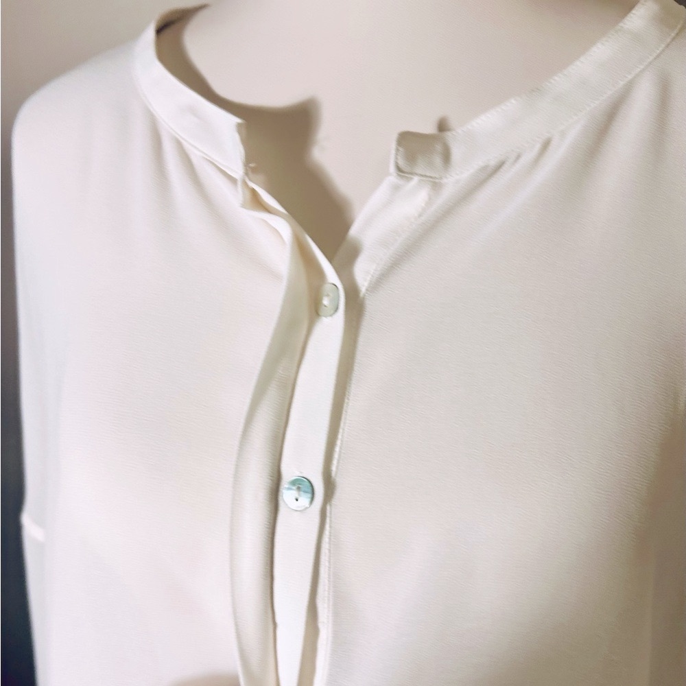 WynneLayers Cream Chiffon Tunic Blouse w/ Chiffon Tunic - Picture 2 of 9